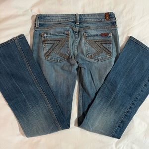 7 For All Mankind Flynt embellished jeans size 25, original hem